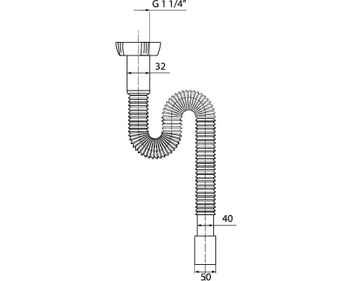 Сифон для раковины Wirquin 30718002 без выпуска