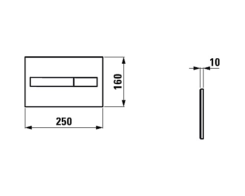 Клавиша смыва Laufen AW1 8.9566.1.716.000.1 Черная матовая