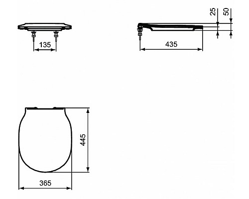 Сиденье для унитаза Ideal Standard Connect Air E036601 Белое с микролифтом