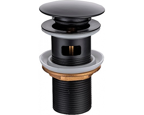 Донный клапан WellWant WWS01110B click-clack Черный матовый Донный клапан WellWant WWS01110B click-clack Черный матовый
