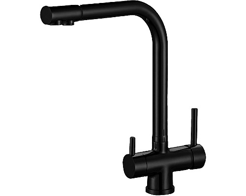 Смеситель для кухни ZorG Sanitary ZR 348 YF BLACK Черный матовый