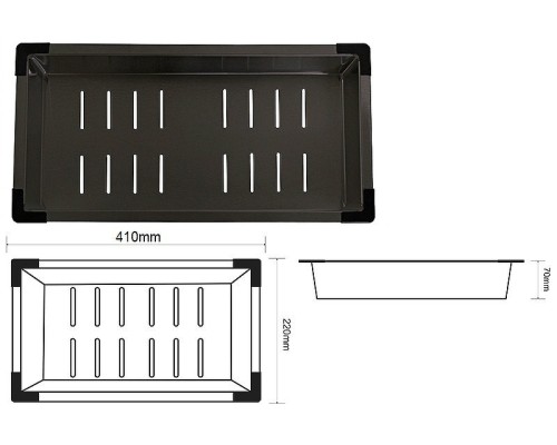 Коландер ZorG Master ZM 03 GRAFIT Графит