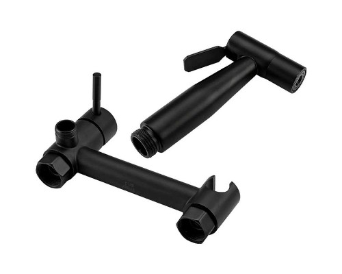 Гигиенический душ со смесителем Frap F7503-6 Черный матовый
