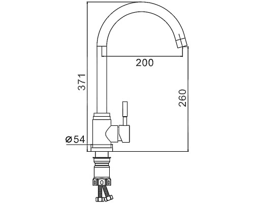 Смеситель для кухни Frap H899 F41899-1 Сатин
