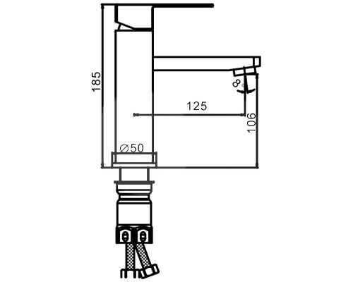 Смеситель для раковины Frap H802 F10802 Сатин