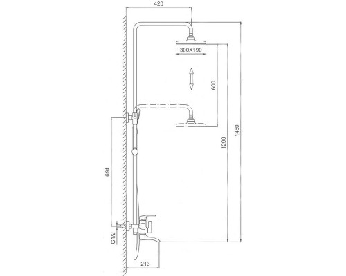 Душевая система Frap H69 F2469 Хром