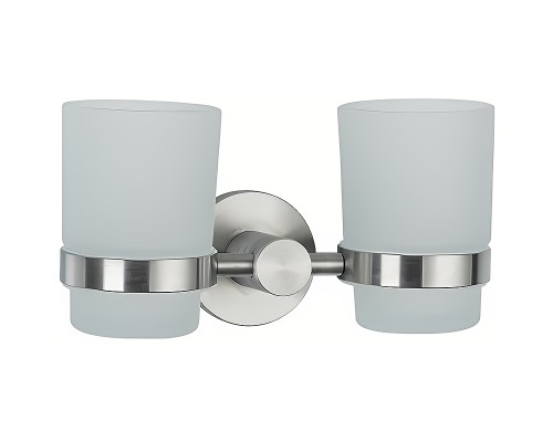 Стакан для зубных щеток Frap F301 F30108 двойной Сатин