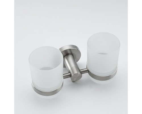 Стакан для зубных щеток Frap F301 F30108 двойной Сатин