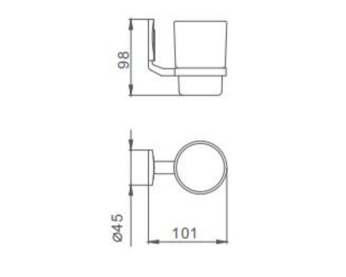 Стакан для зубных щеток Frap F33 F3306 Хром
