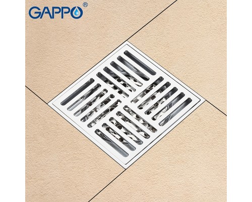 Душевой трап Gappo с решеткой Хром
