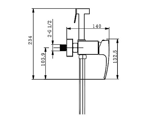 Гигиенический душ со смесителем Gappo G07 G2007-8 Белый Хром