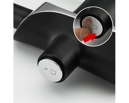 Смеситель для кухни Gappo G03-6 G4303-6 Черный матовый Хром