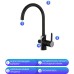Смеситель для кухни Gappo G03-6 G4303-6 Черный матовый Хром