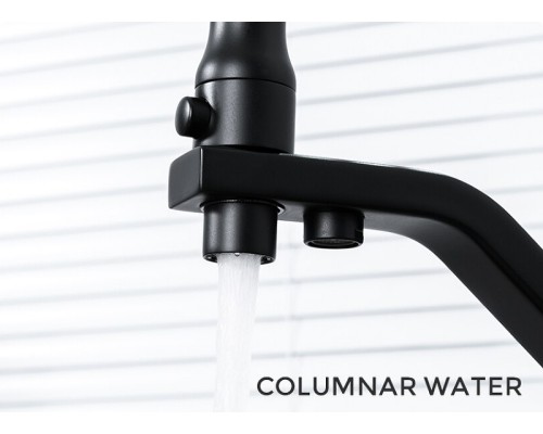 Смеситель для кухни Gappo G17-6 G4317-6 Черный матовый