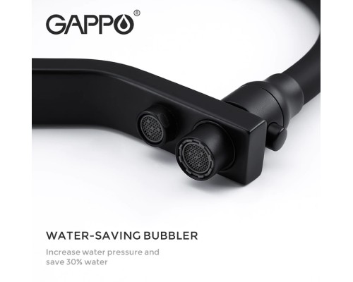 Смеситель для кухни Gappo G17-6 G4317-6 Черный матовый