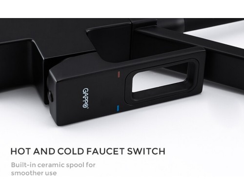 Смеситель для кухни Gappo G17-6 G4317-6 Черный матовый