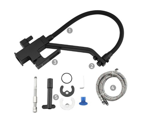 Смеситель для кухни Gappo G17-6 G4317-6 Черный матовый