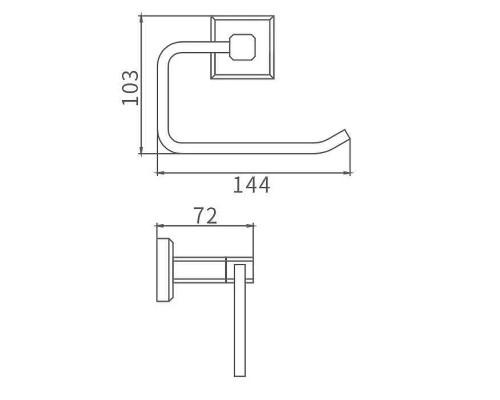 Держатель туалетной бумаги Gappo G38 G3803-3 Хром