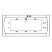 Акриловая ванна Excellent Aquaria Lux 180x80 с гидромассажем