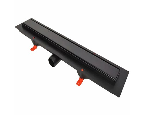 Душевой лоток Veconi Klasik Black 750 V750KB с Черной матовой решеткой / под плитку