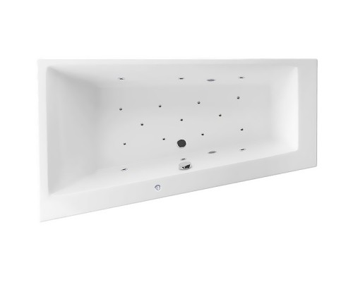 Акриловая ванна Excellent Sfera Slim 170x100 L WAEX.SFL17S.RELAX.CR с гидромассажем