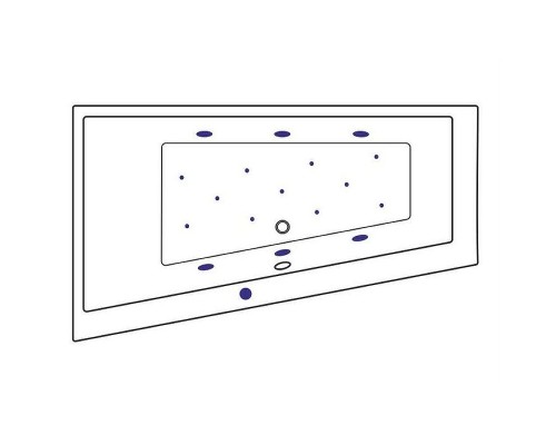 Акриловая ванна Excellent Sfera Slim 170x100 L WAEX.SFL17S.RELAX.CR с гидромассажем