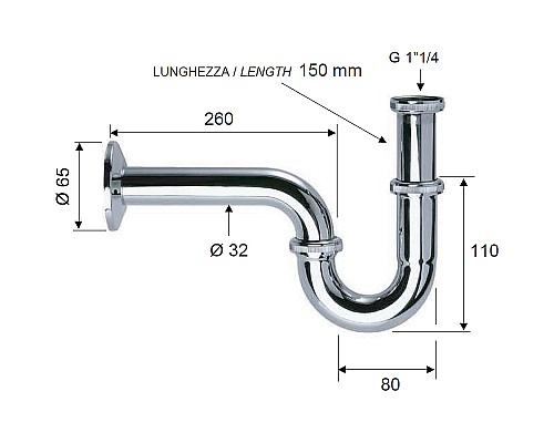 Сифон для раковины Remer 977114 Хром