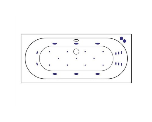 Акриловая ванна Excellent Oceana 180x80 Ultra Золото с гидромассажем