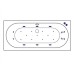 Акриловая ванна Excellent Oceana 180x80 Ultra Золото с гидромассажем