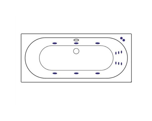 Акриловая ванна Excellent Oceana Slim 160x75 WAEX.OCE16S.LINE.GL с гидромассажем