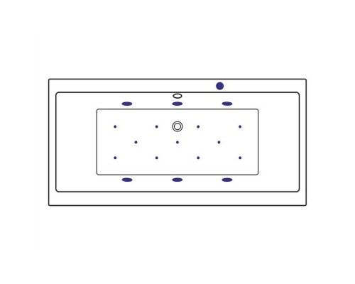 Акриловая ванна Excellent Pryzmat 200x90 WAEX.PRY20.RELAX.GL с гидромассажем