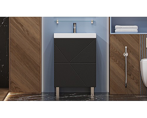 Тумба под раковину Velvex Edge 60 tn.EDG.9696.60.2Y Графит