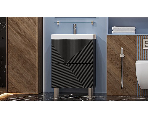 Тумба под раковину Velvex Edge 60 tn.EDG.9696.60.2Y Графит