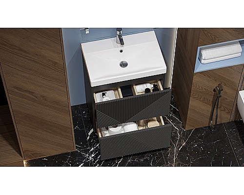 Тумба под раковину Velvex Edge 60 tn.EDG.9696.60.2Y Графит