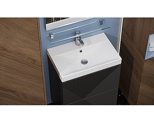 Тумба под раковину Velvex Edge 60 tn.EDG.9696.60.2Y Графит