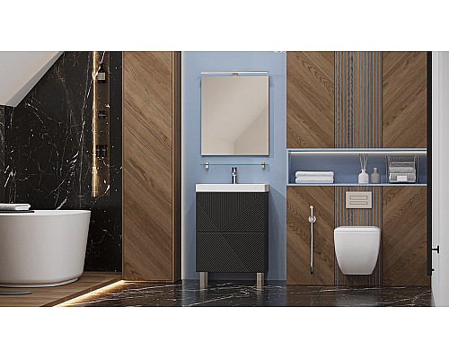 Тумба под раковину Velvex Edge 60 tn.EDG.9696.60.2Y Графит