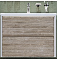 Тумба под раковину Velvex Gesso 80 tp.GES.9696.80.2Y подвесная Белая матовая Дуб сонома