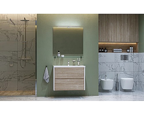 Тумба под раковину Velvex Gesso 80 tp.GES.9696.80.2Y подвесная Белая матовая Дуб сонома Тумба под раковину Velvex Gesso 80 tp.GES.9696.80.2Y подвесная Белая матовая Дуб сонома