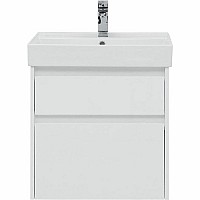 Тумба с раковиной Aquanet Nova Lite 60 245240 подвесная Белая глянцевая