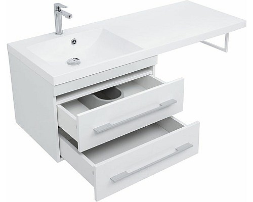 Тумба с раковиной Aquanet Нота 120 L 240160 подвесная Белая