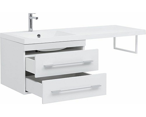 Тумба с раковиной Aquanet Нота 120 L 240160 подвесная Белая