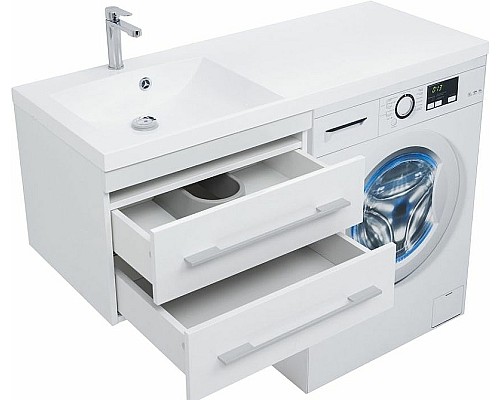 Тумба с раковиной Aquanet Нота 120 L 240160 подвесная Белая