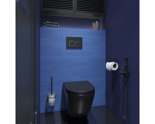 Клавиша смыва Iddis Unifix UNI04BCi77 Черная матовая Хром