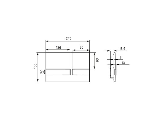 Клавиша смыва Iddis Unifix UNI06CHi77 Хром глянцевый