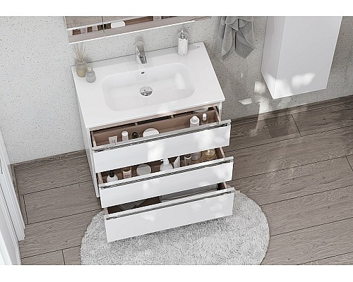 Тумба под раковину Roca The Gap 80 A857406806 подвесная Белый глянец