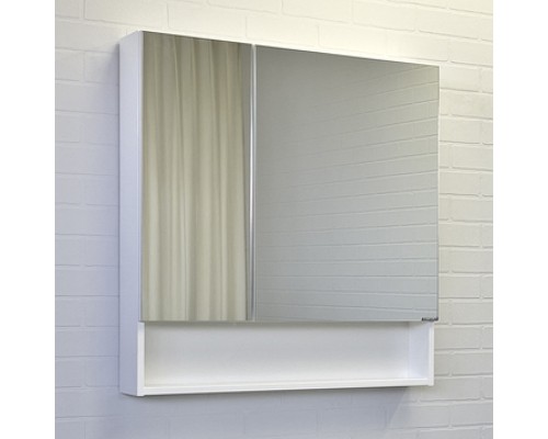 Зеркальный шкаф Comforty Никосия 80 00-00011198 Белый глянцевый