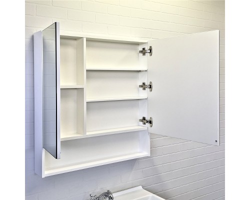 Зеркальный шкаф Comforty Никосия 80 00-00011198 Белый глянцевый