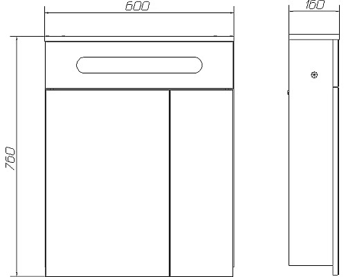 Зеркальный шкаф DIWO Коломна 60 KOL.Z.60/P/W с подсветкой Белый