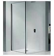 Душевая стенка Good Door Cofe SP-100-C-B 100 КФ00020 профиль Черный стекло прозрачное