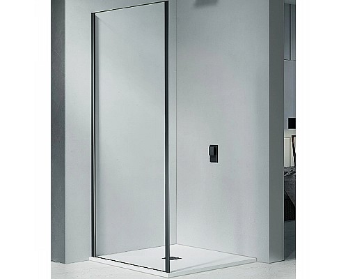 Душевая стенка Good Door Cofe SP-100-C-B 100 КФ00020 профиль Черный стекло прозрачное